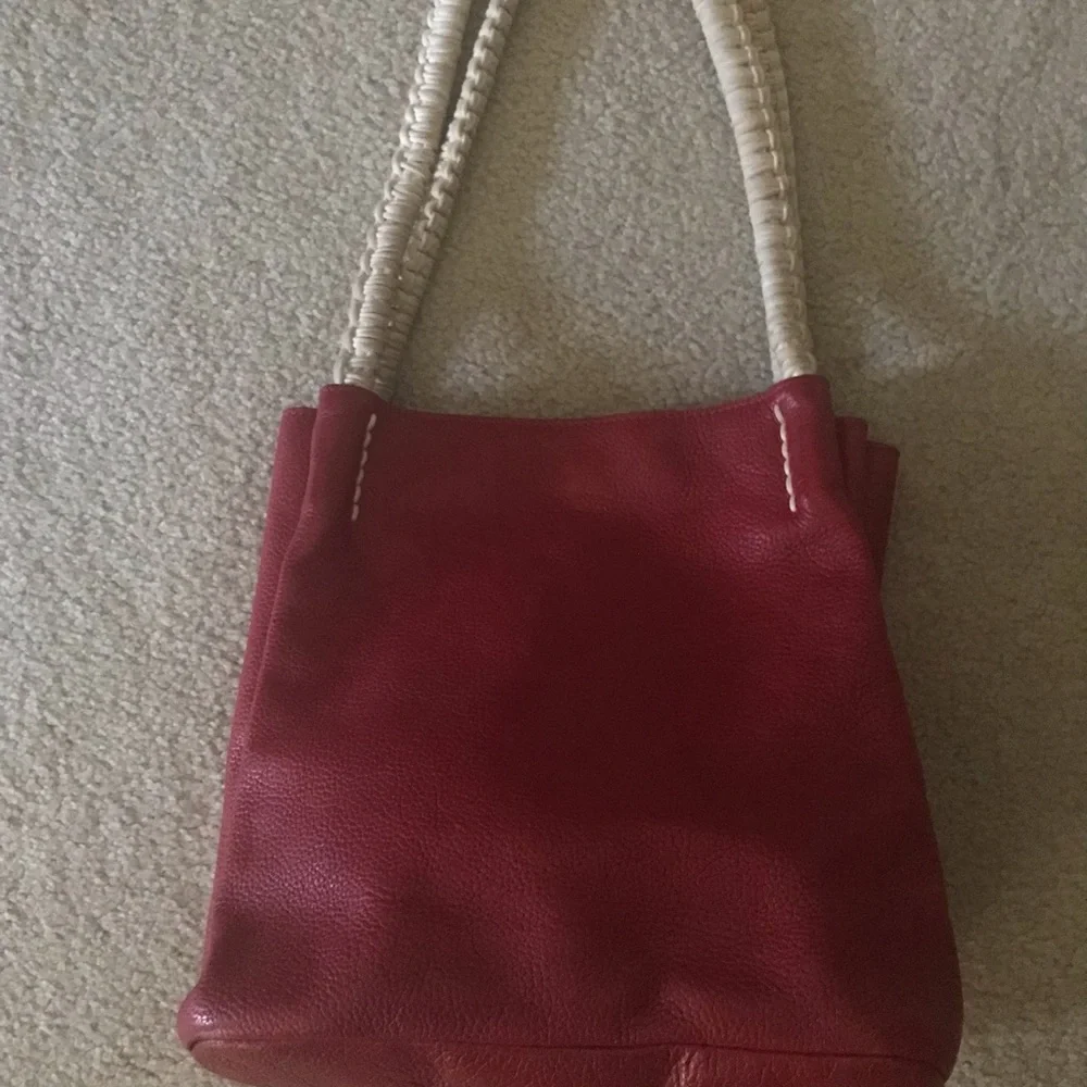 Carpaccioli Red Leather bucket bag